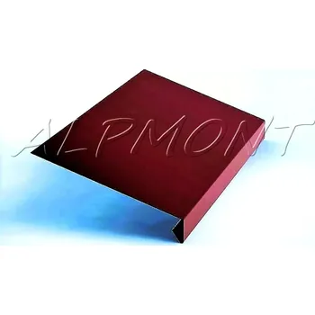 Okapnice klasik Lakovaný pozink r.š.125mm RAL 3005 vínová červená s folií dl.2m