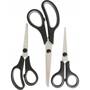 SADA 3 KUSŮ NŮŽEK UNIVERZÁLNÍ ŠKOLNÍ KANCELÁŘSKÉ NŮŽKY KOMPLET