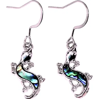 Náušnice Náušnice ještěrka menší z mušle Paua - Abalone