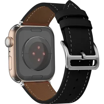 Řemínek na hodinky Kožený řemínek pro Apple Watch 38-40-41 design 1 černý