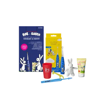 Elektrický zubní kartáček Bob & Bobek Velká zubní sada pro nejmenší