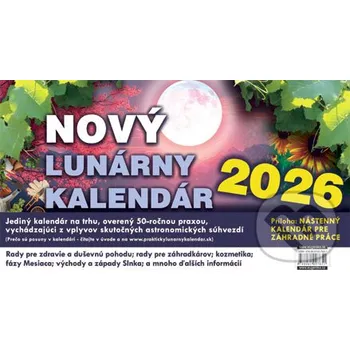 Záložka Nový Lunárny kalendár 2026 - Jakubec Vladimír Eugenika