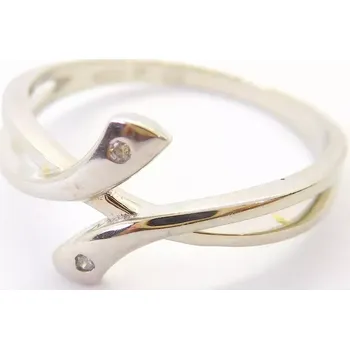 Prsten Klenoty Budín Dámský diamantový prsten z bílého zlata s diamanty vel. 54 0,016CT 585/1,92gr B0129 (Klenoty Budín Dámský diamantový prsten z bílého zlata s diamanty vel. 54 0,016CT 585/1,92gr B0129)