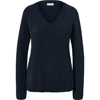 Dámské oblečení 657290 - Tchibo - Pletený svetr přes hlavu - pro ženy - vel. XL 48/50 - barva: modrá