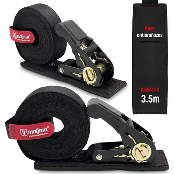 Upínací popruh Magma transportní popruhy s ráčnou 2 kusy 3,5 m upínací popruhy 800 kg