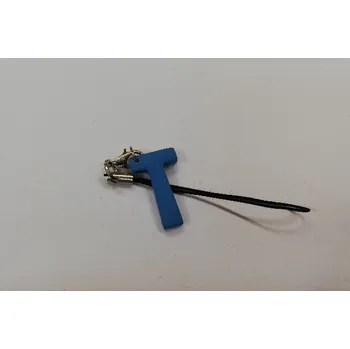 Přívěsek Fimo přívěsek na mobil - písmeno "T" modrý