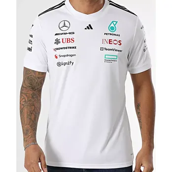 Pánské oblečení Triko Mercedes F1 team white (Mercedes Adidas F1 tým doprava zdarma)