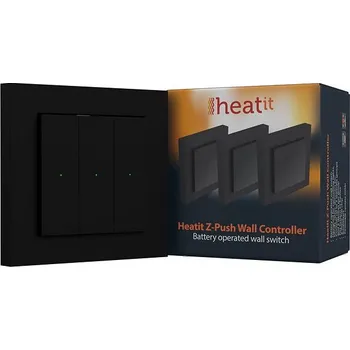 vypínač HEATIT Z-Push Wall Controller Black RAL 9011