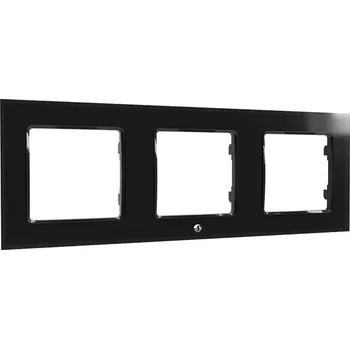 vypínač a zásuvka Shelly Trojrámeček pro spínač WS, černý