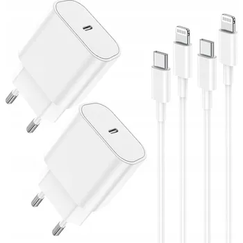 2x SADA RYCHLÁ NABÍJEČKA PRO iPHONE 11 12 13 14 25W + USB LIGHTNING KABEL