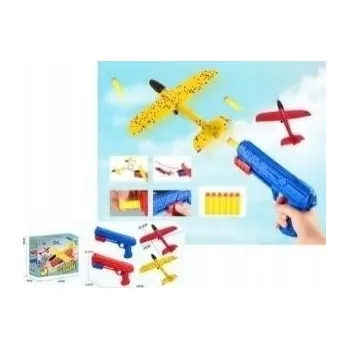 Pistole + letadlo + šipky 6 Ks mix /Madej