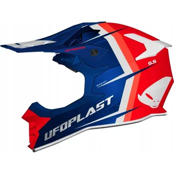 Moto bunda Moto helma Ufo Intrepid Červená Modrá Bílá Cross Enduro L