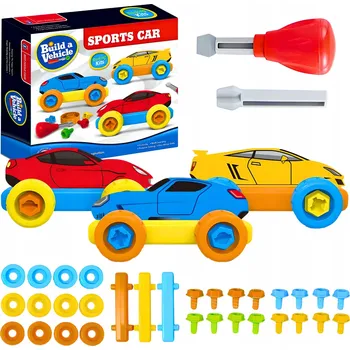 ostatní stavebnice Stavebnice Montessori Sada pro stavění aut Šroubovák a příslušenství