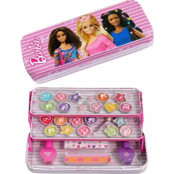 Make-up AIRVAL BARBIE SADA KOSMETIKY NA LÍČENÍ OČNÍ STÍNY LESKY NA RTY LAKY NA NEHTY
