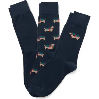 719320 - Tchibo - Ponožky - pro muže - vel. 44-46 - barva: modrá/s potiskem