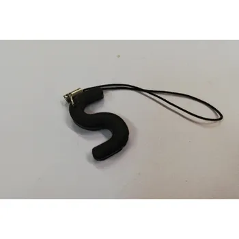 Přívěsek Fimo přívěsek na mobil - písmeno "S" černý