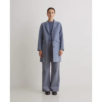 Dámský kabát Kabát Yerse 43602 světle modrý s vlnou Velikost: 38