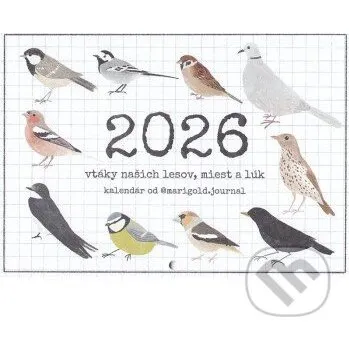Doplněk ke knize Kalendár 2026 Vtáky (nástenný) - Lucia Barabasová Marigold journal