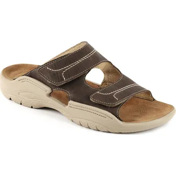 Pánská zdravotní obuv Pantofle MICHAL zdravotní obuv pánská hnědá 2M-M14 Medistyle 44