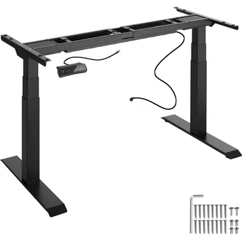TecTake GmbH 402997 rám stolu elektr. výškově nastavitelný s memory funkcí extra široký 110-190x68x58-123cm - černá