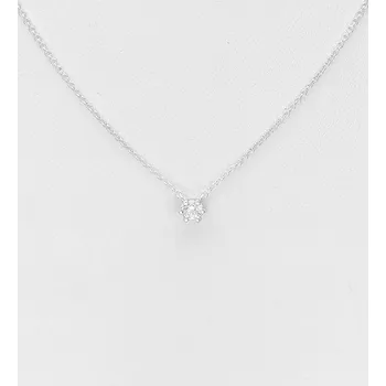 Prsten ONA stříbrný minimalistický náhrdelník s kubickým zirkonem