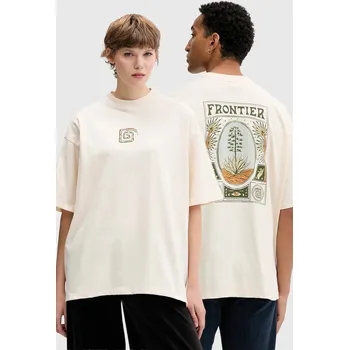 Bavlněné tričko Kaotiko AR059.01S.G002 béžová 12X, vel. L