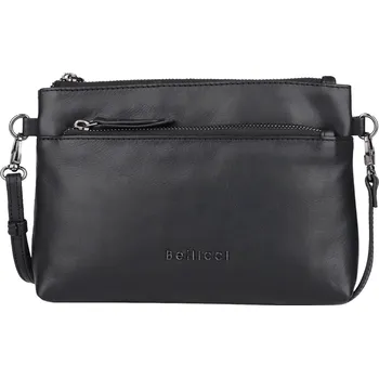 Kabelka Dámská kožená crossbody kabelka Bellicci Sicilia - černá