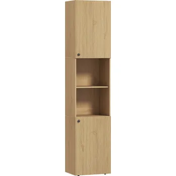 Koupelnový nábytek Úzká koupelnová skříňka 40 x 31 x 182 cm | dub