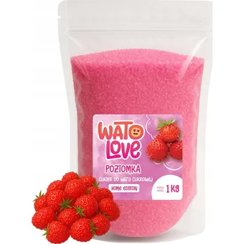 Obraz Stroj na cukrovou vatu WatoLove 1 Kg Poziomkowy Cukier do Waty Cukrowej růžový 1 W