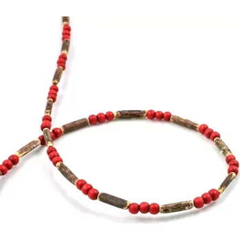 Náhrdelník Indiánské korále dřevo + kokos