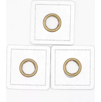 Koženková průchodka čtverec Stříbrná (E) 2,5cm (Průchodky)