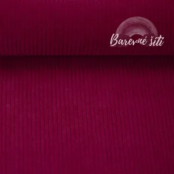 Nicky Velur, manšestr Malina (E) (Bavlněný velur s elastanem)