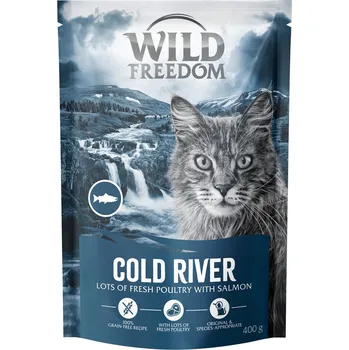 Krmivo pro kočku 400g Wild Freedom Adult "Cold River" losos - bez obilovin granule pro kočky