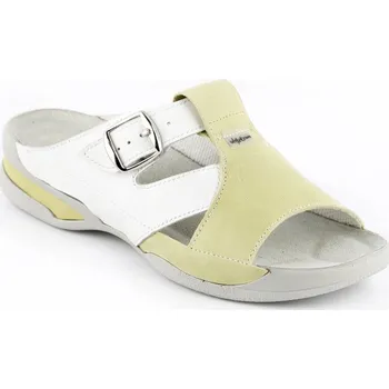 Dámská zdravotní obuv Pantofle KATRINA zdravotní obuv dámská zeleno-bílá 8K-E17-1 Medistyle 39 (DOPRODEJ- nemusí být všechny velikosti.)