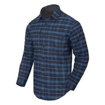 Pánská košile Košile GreyMan Shirt - Polyester Nylon Blend, Helikon, Blue Stonework Plaid, 3XL