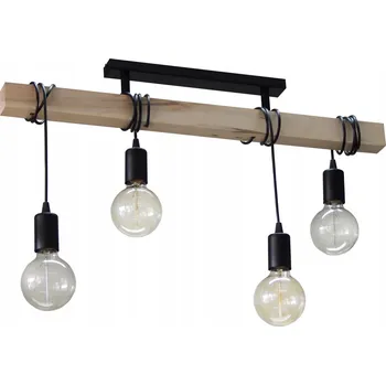 Lustr Stropní Svítidlo STROPNÍ SVÍTIDLO 015-4PL Dřevo E27 LED Loft Obývací Pokoj Chodba