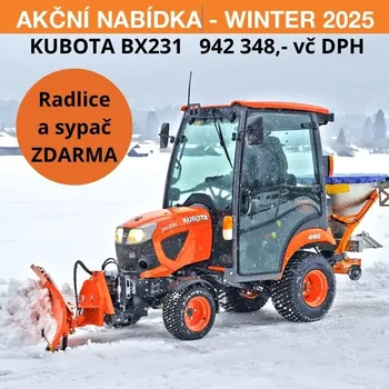 Zahradní traktor AKCE Malotraktor Kubota BX231 CAB - Winter 2025