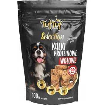 Pamlsek pro psa POCHOUTKY PRO PSA TufTuf SELECTION PROTEINOVÉ KULIČKY HOVĚZÍ 100g
