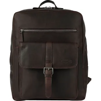 Kožený batoh Sparwell London - tmavě hnědá