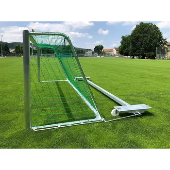 Fotbalová branka Pár přenosných branek Schäper 5x2m včetně zátěže "2v1 Comfort"" (Bezpečná branka německého výrobce s certifikátem TÜV)
