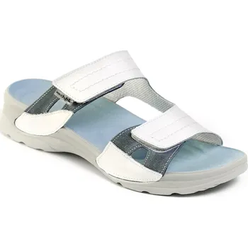 Dámská zdravotní obuv Pantofle NINA zdravotní obuv dámská bílá LN-T11 Medistyle 41 (omyvatelná stélka v modré nebo šedé barvě)