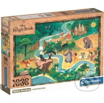 Puzzle Puzzle Story Maps: Kniha džunglí - Clementoni Clementoni