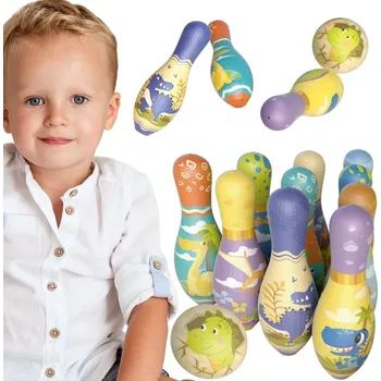 Desková hra Woopie WOOPIE Dinosaur Bowling Arcade Game Set of 12 pts.