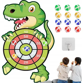 DINOSAURUS štít na suchý zip na zeď pro házení míčků hraje hračka
