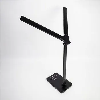 Lampička LAMPA PODWÓJNA KREŚLARSKA BIURKOWA, LED ČERNÁ KRESLICÍ LAMPA NA STŮL S DVOJITÝM RAMENEM, LED, NAPÁJENÍ USB