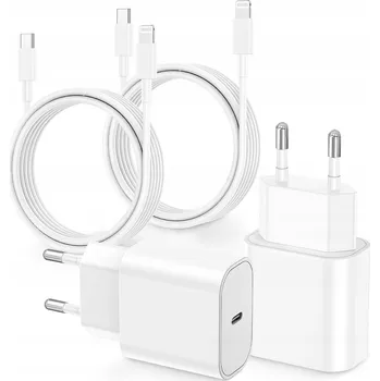 RYCHLÁ NABÍJEČKA PRO APPLE IPHONE 11 12 13 14 25W + KABEL USB-C LIGHTNING 2M