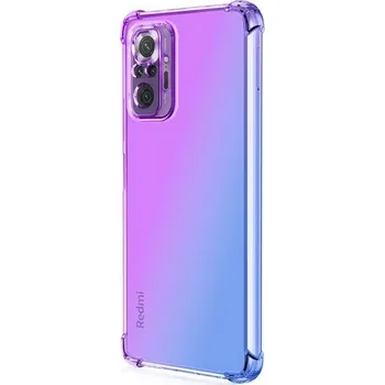 Pouzdro na mobilní telefon Kryt Xiaomi Redmi Note 10 Pro silikon Shock duhový fialovo-modrý (obal neboli pouzdro na Xiaomi Redmi Note 10 Pro)