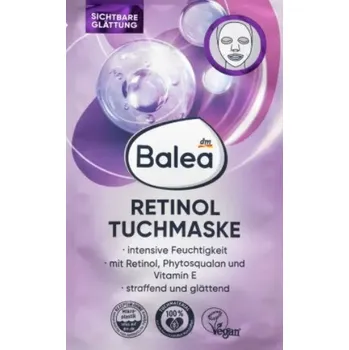Pleťová maska Balea pleťová maska v plátýnku s retinolem