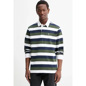 Pánské tričko Bavlněné tričko s dlouhým rukávem Levi's zelená barva, A4845 A4845.0034 78A, vel. M