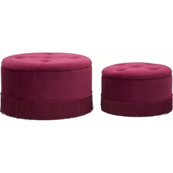 Taburet Sada 2 ks taburetů LINES NEW bordó